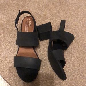 Toms poppy leather heeled sandal